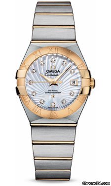 Omega Constellation Chronometer 27 mm Brushed Steel and Yellow Gold watches