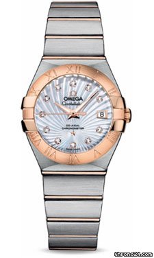 Omega Constellation Chronometer 27 mm Brushed Steel and Red Gold watches