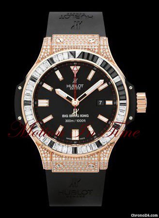 Hublot Big Bang King Rose Gold Baguette Diamond Divers 48mm watches