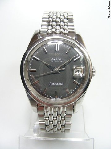 Omega Seamaster vintage full steel/complet acier cadran ardoise/grey dial watches
