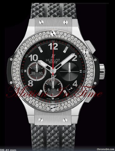 Hublot Big Bang 41mm Diamond Chronograph Stainless Steel on Rubber watches