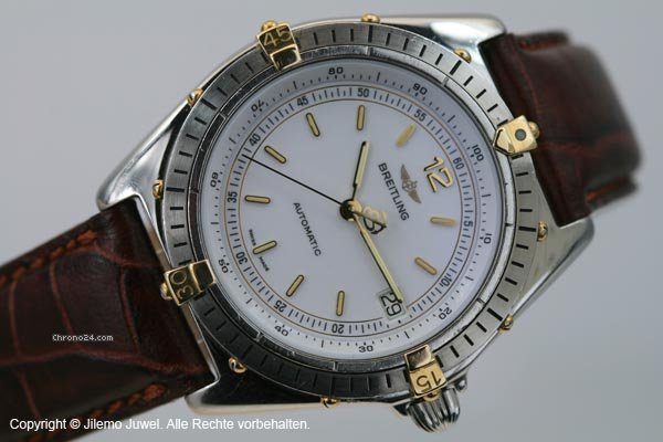 Breitling Antares Automatic Stahl / Gold Lederband watches