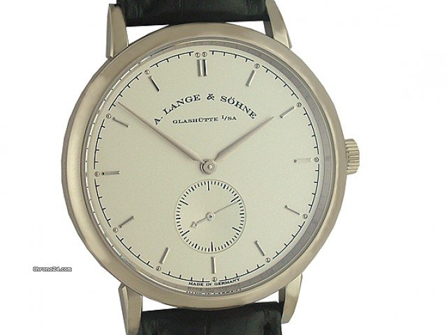 A. Lange & Sohne Saxonia Handaufzug kleine Sekunde 18kt Wei gold 37mm watches