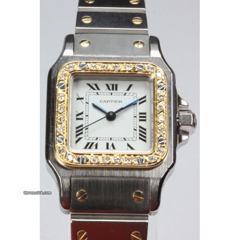Replica Cartier Santos Automatik, Stahl/ Gold mit Brillanten Watch