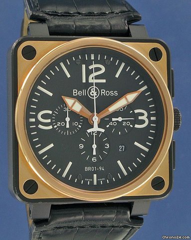 Bell & Ross Instrument Chrono Pink Gold & Carbon & Steel watches