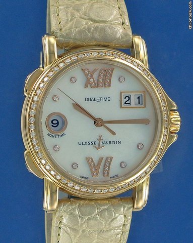 Ulysse Nardin San Marco Dual Time Yellow Gold/ Diamonds watches