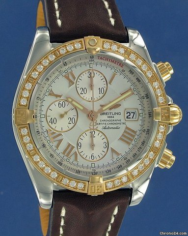 Breitling Chronomat Evolution Pink Gold/Steel/Diamonds !NEW! 34% OFF watches