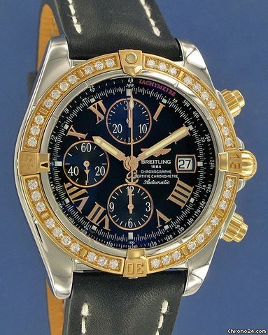 Breitling Chronomat Evolution Pink Gold/Steel/Diamonds !NEW! 34% OFF! watches