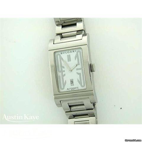 Bulgari Rettangolo steel automatic on bracelet watches