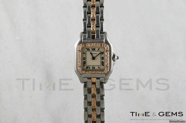 Cartier Panthere 18k Yellow Gold & Steel Watch watches