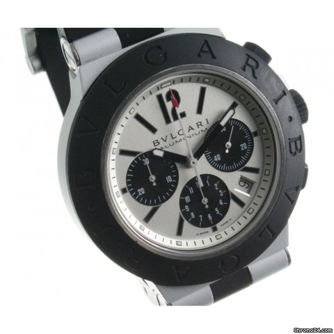 Bulgari Diagono Alu / Kautschuk Herrenchronograph Ref. AC44TA Neuw. watches