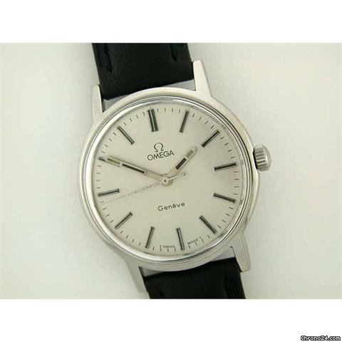Omega Geneve steel manual on strap watches