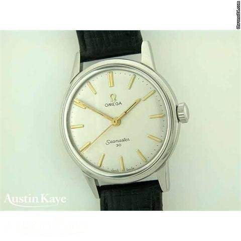 Omega Seamaster 30 steel manual on strap watches