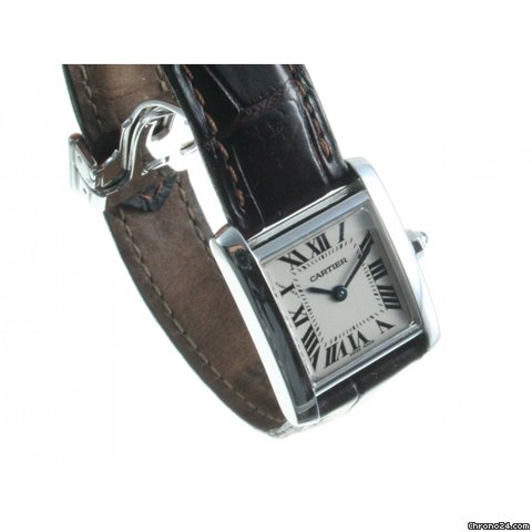 Cartier Tank Francaise 750er Wei gold Ref. 2403 Revision 2009 watches