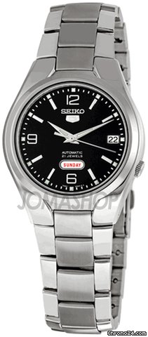 Seiko 5 Black Dial Stainless Steel Mens Watch SNK623 watches