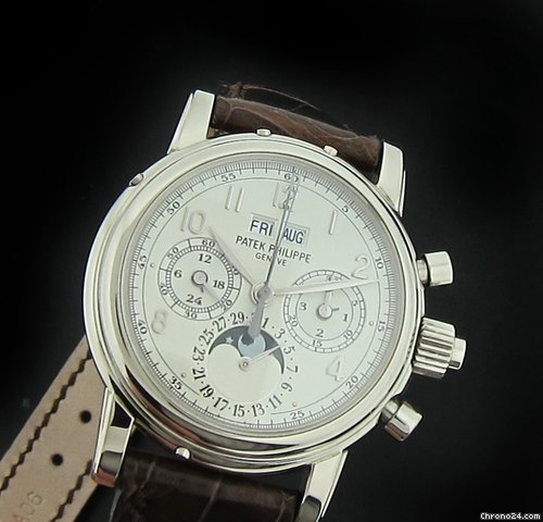 Patek Philippe White Gold Split Seconds Perpetual Chronograph 5004G watches