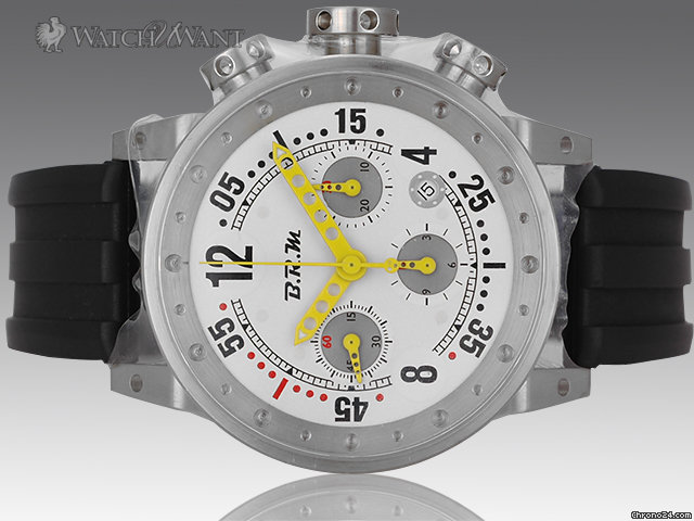 B.R.M V-12 Automatic Chronograph - Ref. V12/44 - 44mm Stainless Steel Piston Shaped Case - Brand New watches