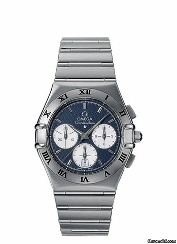 Omega constellation chronograph azul watches