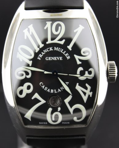 Franck Muller Casablanca black dial black rubber strap watches