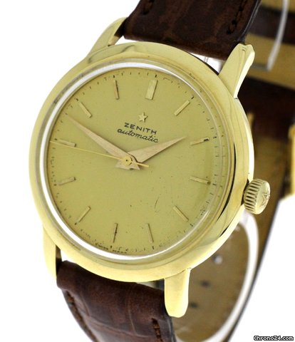 Zenith Hammerautomatik Automatik 750/Gelbgold an Lederband watches