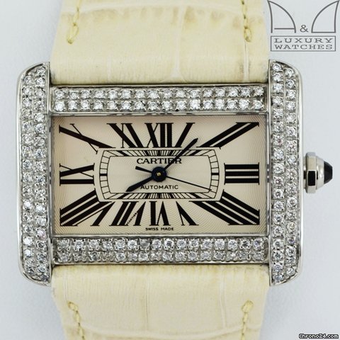 Cartier DIVAN XL ACCIAO DIAMONDS watches