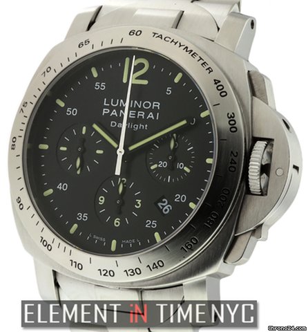 Panerai Luminor Daylight Chronograph Stainless Steel PAM 236 B+P watches