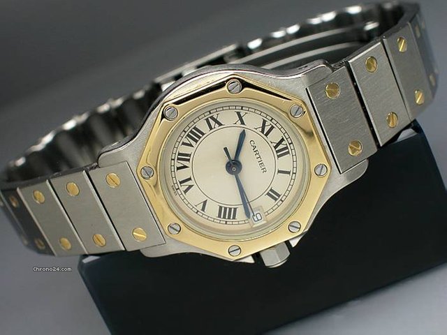 Cartier "Santos Ronde" Edelstahl/Gelbgold - TOP ANGEBOT watches