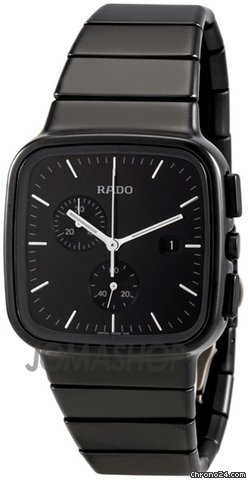 Rado True R5.5 Black Dial Chronograph Ceramic Mens Watch R28886162 watches
