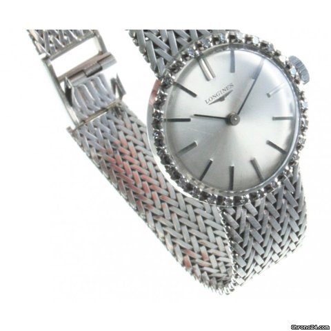 Longines Damenuhr 750er Wei gold Brillantkranz watches
