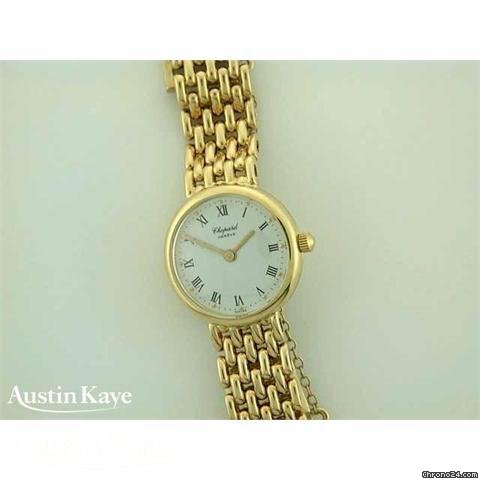 Chopard 18ct gold quartz on 18ct gold bracelet watches