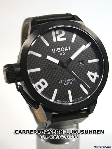 U-Boat Classico Lefthookauto Carbon PVD 53mm watches