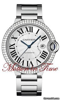 Cartier BALLON BLEU WHITE GOLD ON BRACELET LARGE WITH DIAMONDS watches