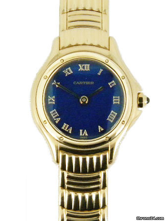 Cartier 18k yellow gold ladies Cougar watches