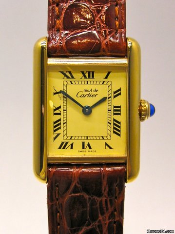 Cartier Tank Must de Cartier Damenuhr PM vergoldet Quarz watches