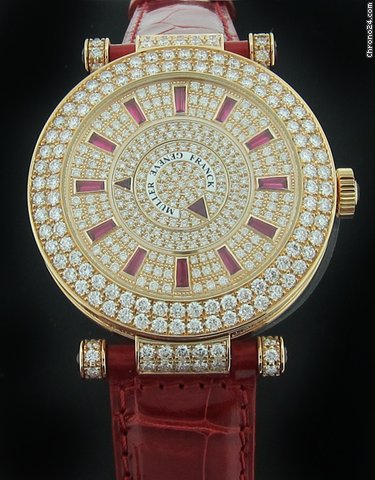 Franck Muller DM Rose Gold Double Mystery Diamond Ruby DM42D2RCD watches