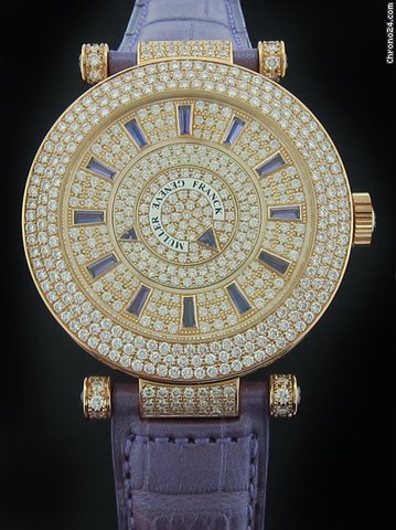 Franck Muller Rose Gold Double Mystery Diamond Watch DBL MYST D3RCD42 watches