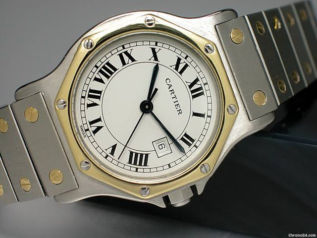 Cartier "Santos de Cartier Ronde" Automatic- Edelstahl/18K/750 GG watches