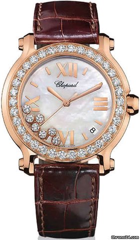 Chopard Happy Sport 18kt Gold Diamond Bezel watches