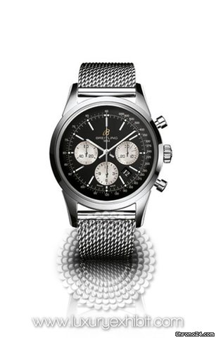 Breitling Transocean Chronograph Stainless Steel Mens Watch AB015112-BA59-SS watches