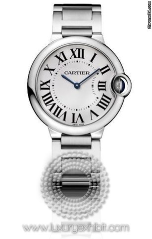 Cartier Ballon Bleu Medium Stainless Steel Unisex Watch W69011Z4 watches