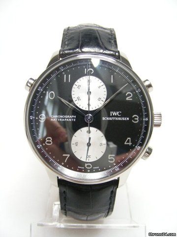 IWC Portugaise chronographe rattrapante/split second white gold/or blanc limited edition 100 pieces cadran noir/black dial watches