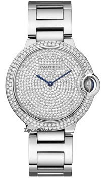 Cartier Ballon Bleu White Gold With Diamonds watches