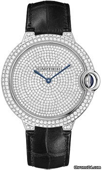 Cartier Ballon Bleu White Gold With Diamonds watches