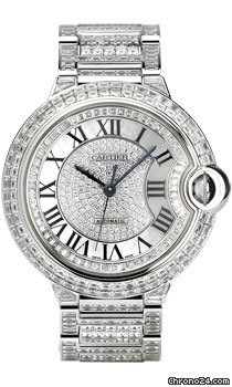 Cartier Ballon Bleu White Gold With Diamonds watches