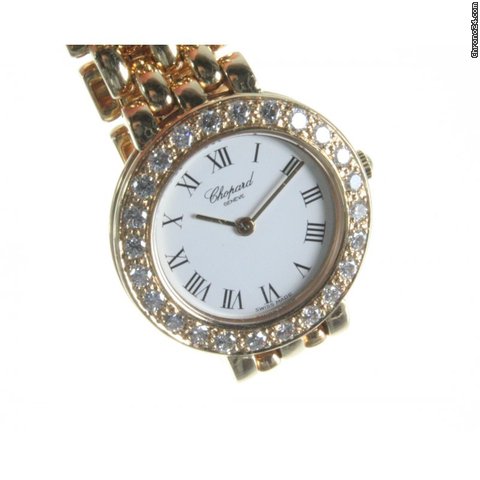 Chopard Damenuhr 750er Gelbgold, Brillantl¨¹nette mit 24 Diamanten watches