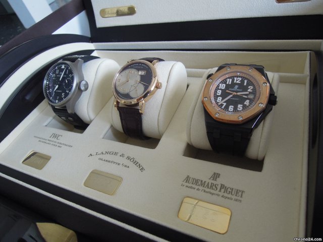 IWC BARTORELLI IWC PILOT TITANIUM + LANGE 1 PINK GOLD + AP BLACK watches