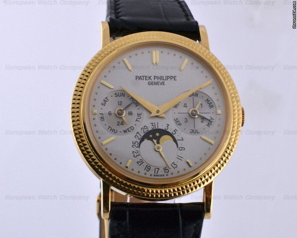 Patek Philippe Perpetual Calendar 5039J 18K YG Hobnail Bezel watches