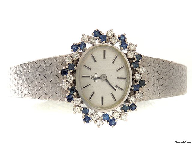Ebel 18K/750 Wei gold mit Saphir & Brillantbesatz watches