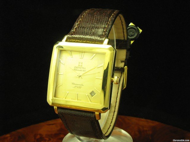 Zenith 18kt Gold Chronometer Carre Herrenuhr; Limitiert watches