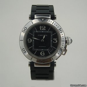 Cartier PASHA SEATiMER STEEL & RUBBER BOX & PAPERS 41 mm watches